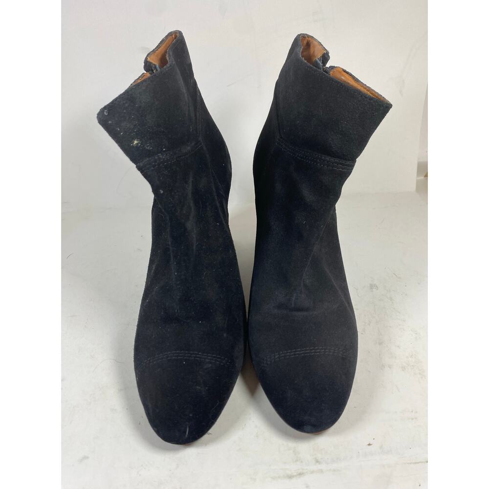 Lavin Black Low Ankle Wedge Suede Bootie 8.5W